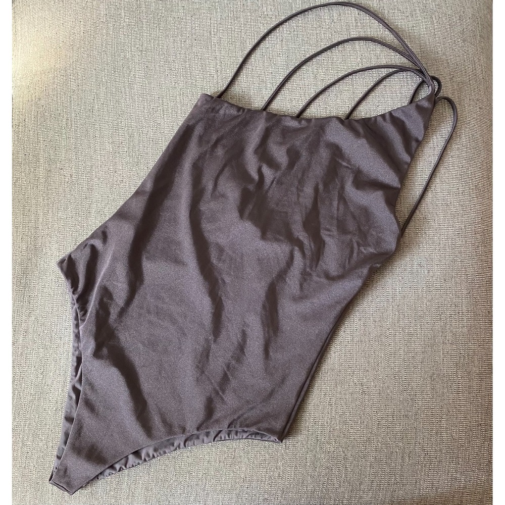 French vanilla Bodysuits/ Swimsuit Women's Size L‎ Gray